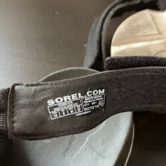 SOREL Roaming Decon Sandal Black Leather Strappy Sz 10 - Picture 7 of 7